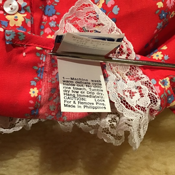 Vintage Nana’s Pet red floral dress - Picture 8 of 13